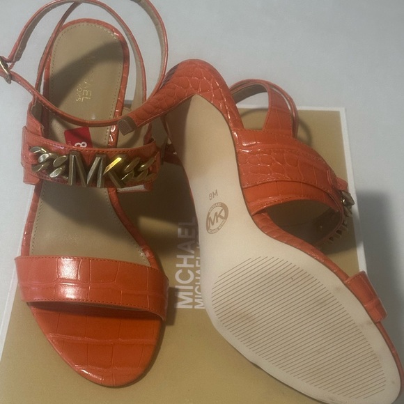 Michael Kors Vibrant Orange Sandals